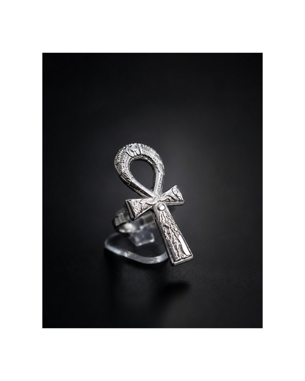 Sterling Silver Akhenaten Ankh Ring