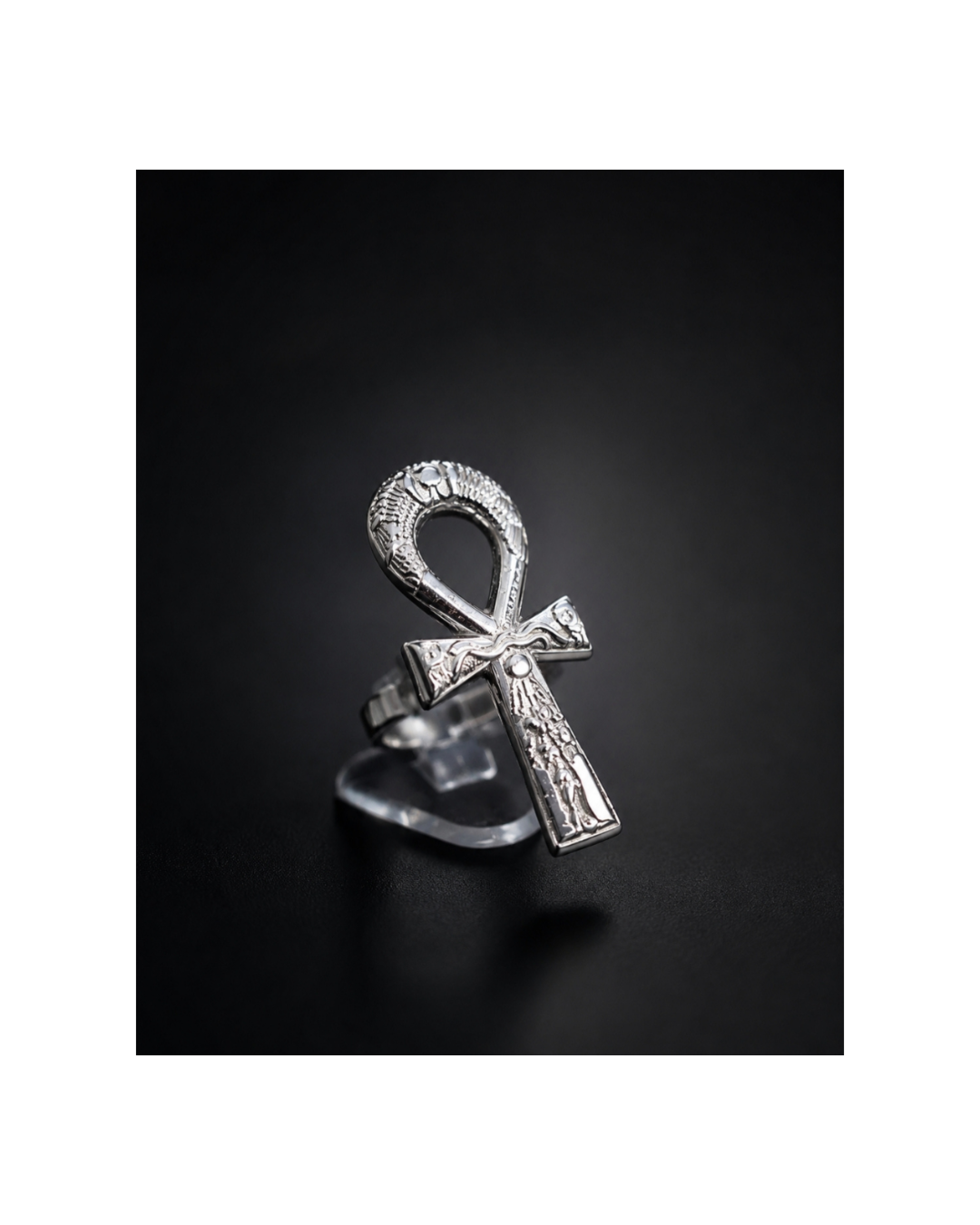 Sterling Silver Akhenaten Ankh Ring